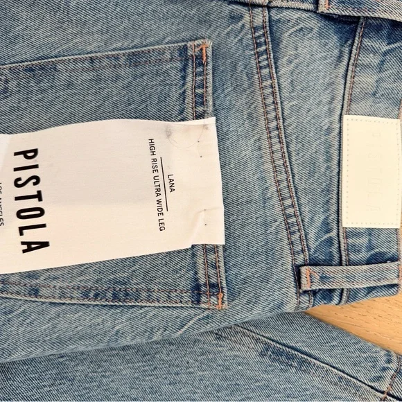 NWT Pistola LANA high waist wide leg jeans in BREAK size 25 - Picture 5 of 5
